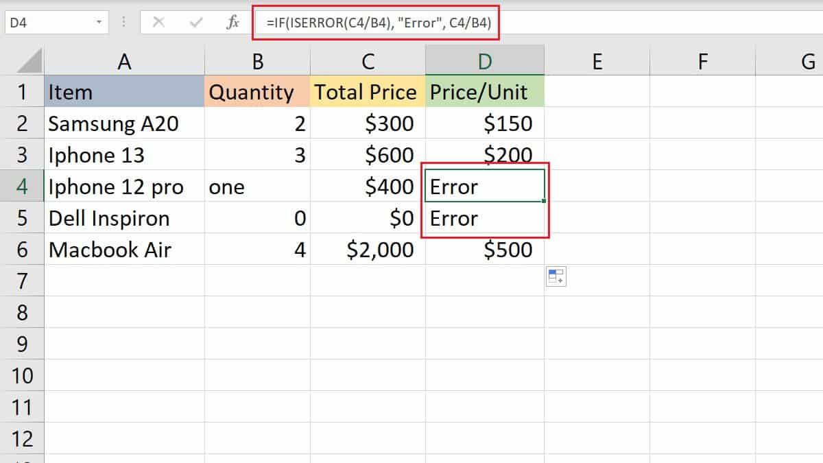 How to Ignore All Errors Excel