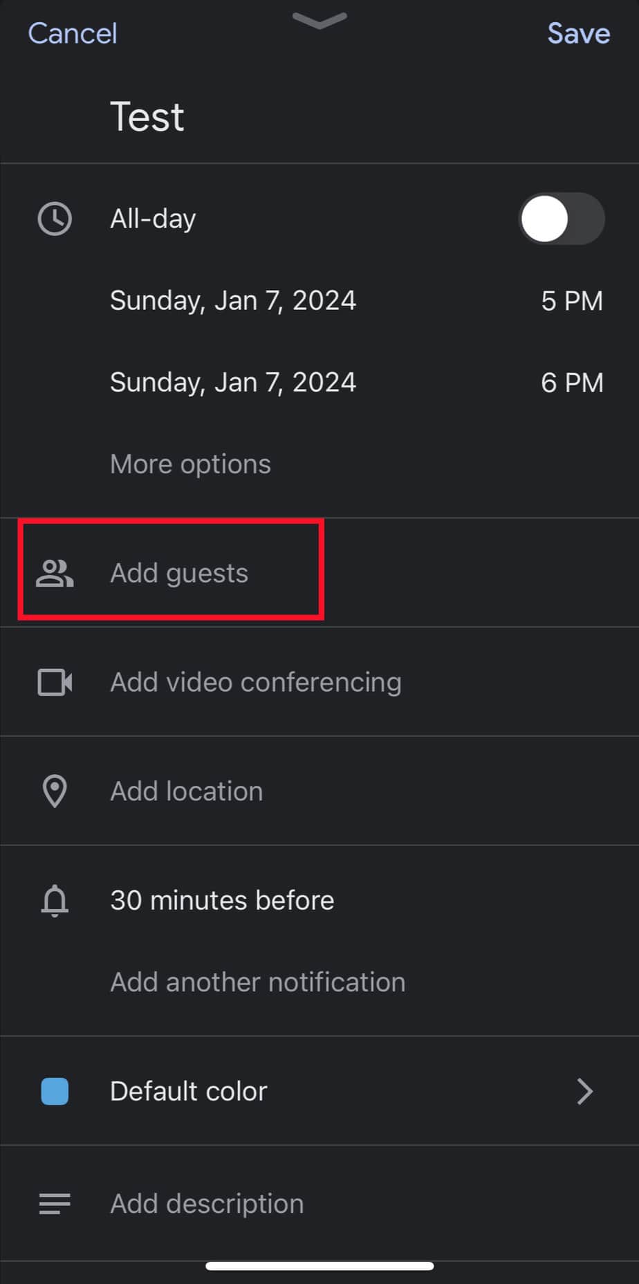 Add Guests on iOS