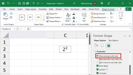 How to Add a Superscript in Excel