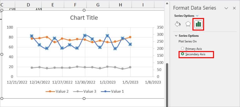 How to Add a 3 axis Chart in Excel (Step-By-Step Guide)