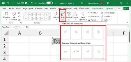 How to Add a Superscript in Excel