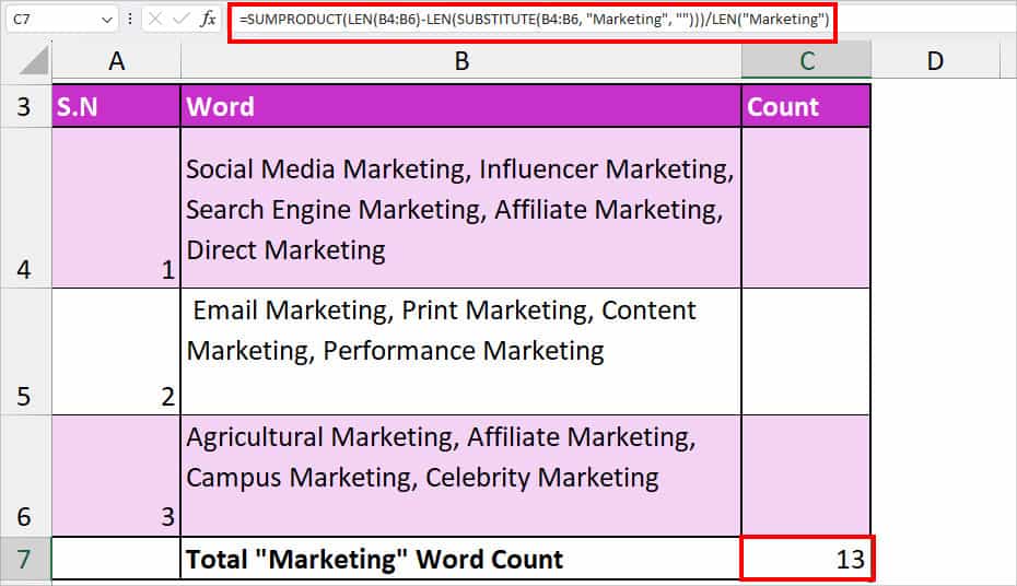 how-to-count-words-in-excel