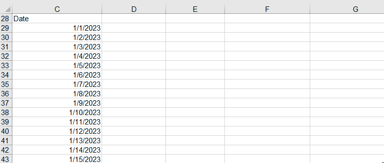 Select Date columns
