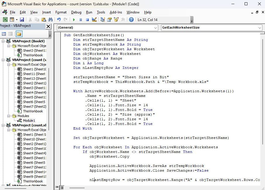 Excel VBA Macro