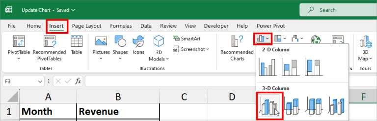 How to Auto-Update Chart in Excel