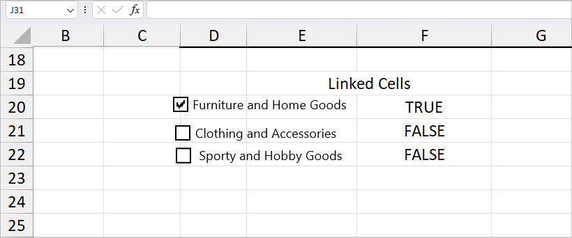 Insert Checkboxes in Excel