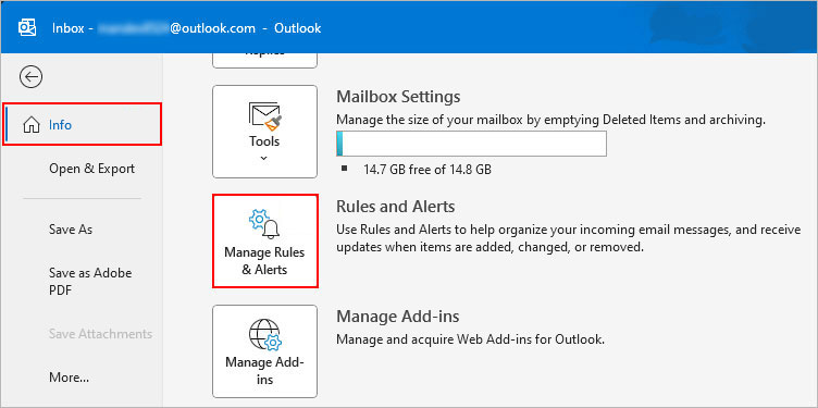 Outlook-rule-desktop