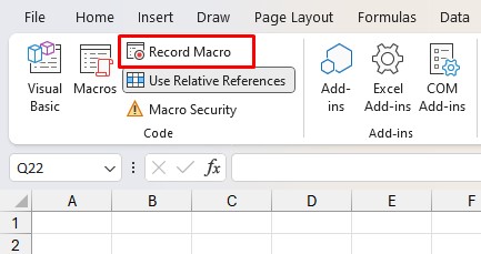 Record Macros in Excel