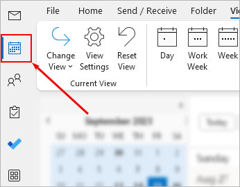 Select-Calendar-tab-Outlook-desktop