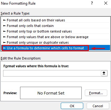 Select-formatting-rule