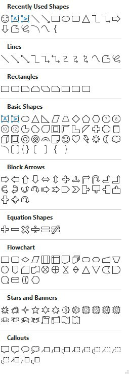 Shapes in Excel
