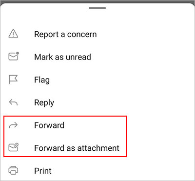 Swipe-and-forward-email-Outlook-mobile-app