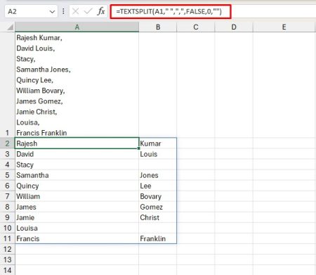 How to Split Cells in Excel