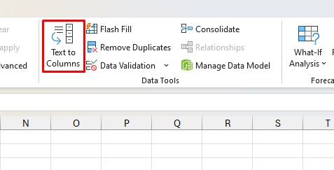 Text to Columns tool Excel