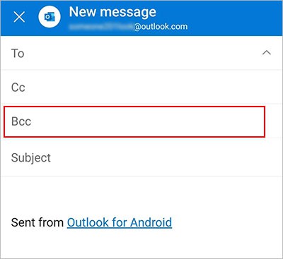 Type-email-inside-Bcc-field-Outlook-app