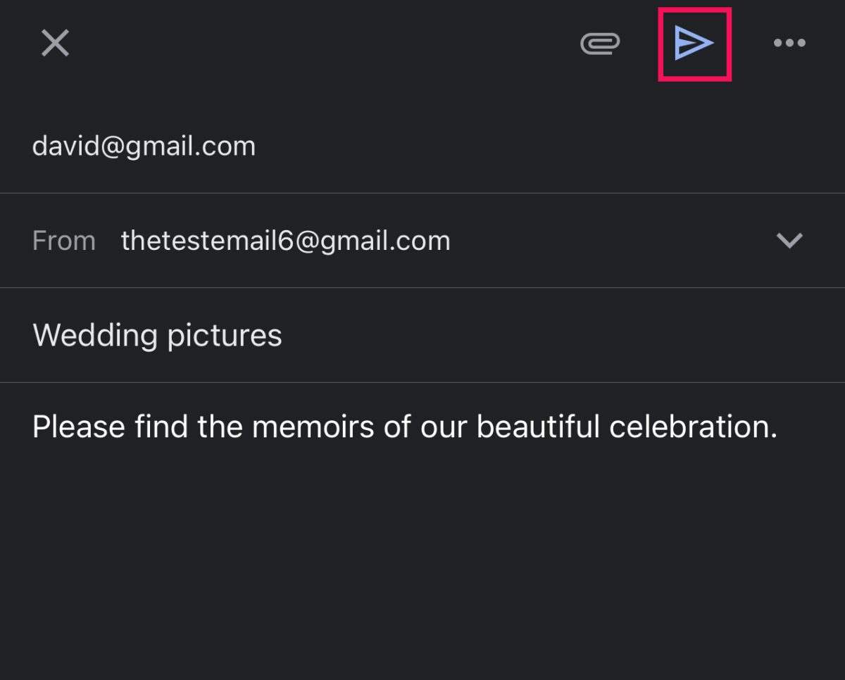 how to send a picture through gmail on iphone