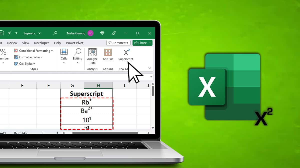 How To Add A Superscript In Excel