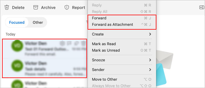 select-and-forward-emails-Outllook-Mac