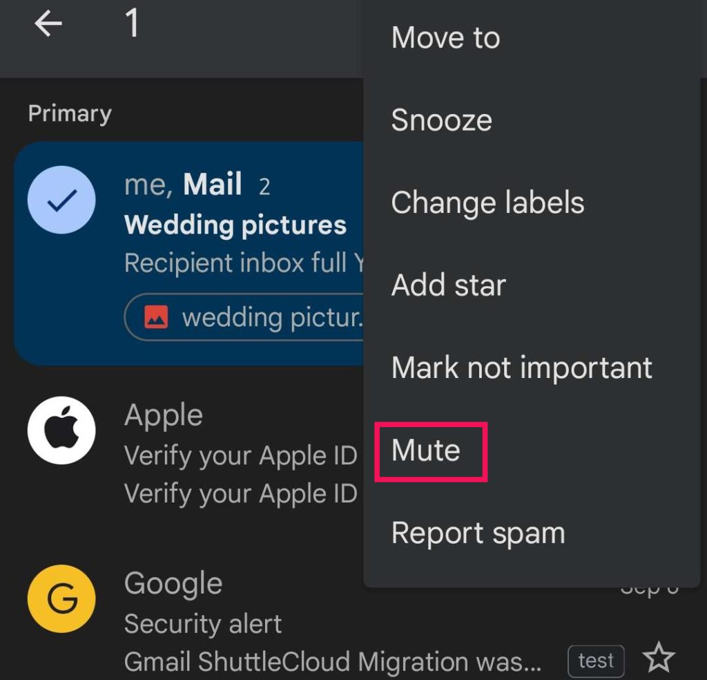 select-mute-on-phone