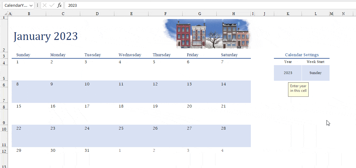 How to Insert Calendar in Excel