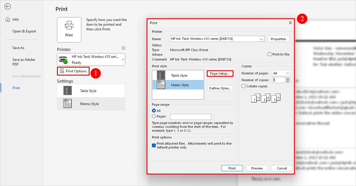 Configure-additional-print-options-Outlook-desktop