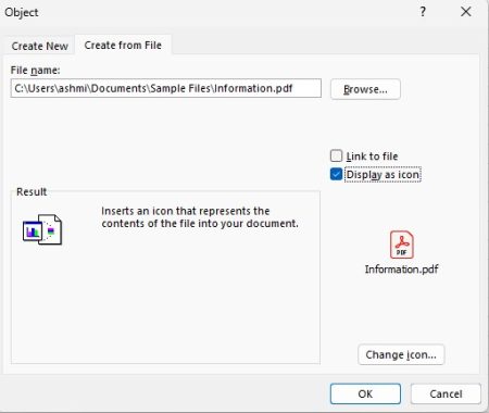 How to Insert a File in Excel Document