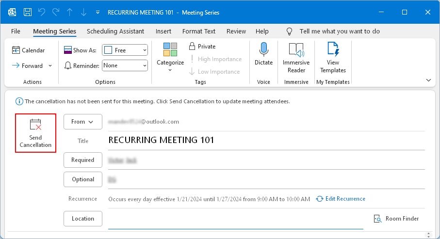 Send-cancellation-recurring-meeting-Outlook