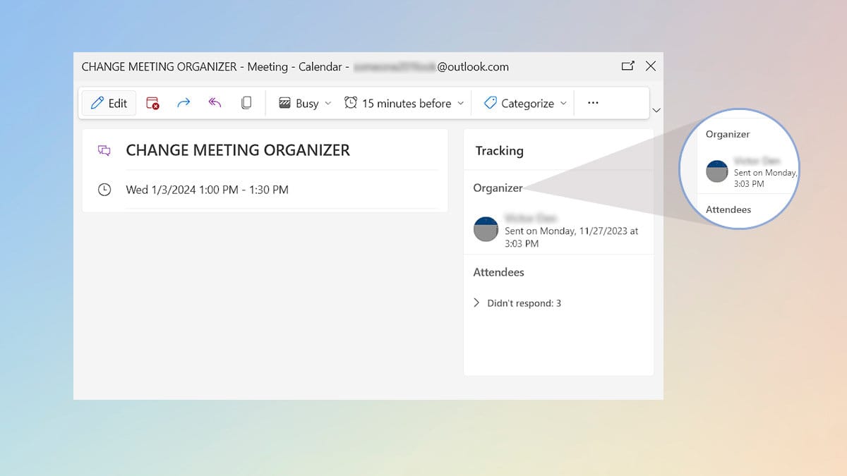 How To Change Organizer Of A Meeting In Outlook