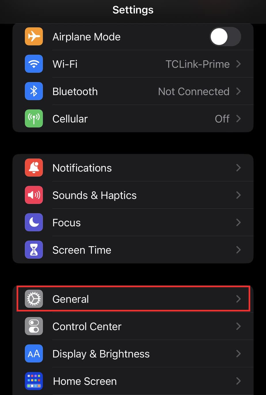 click-on-general-settings