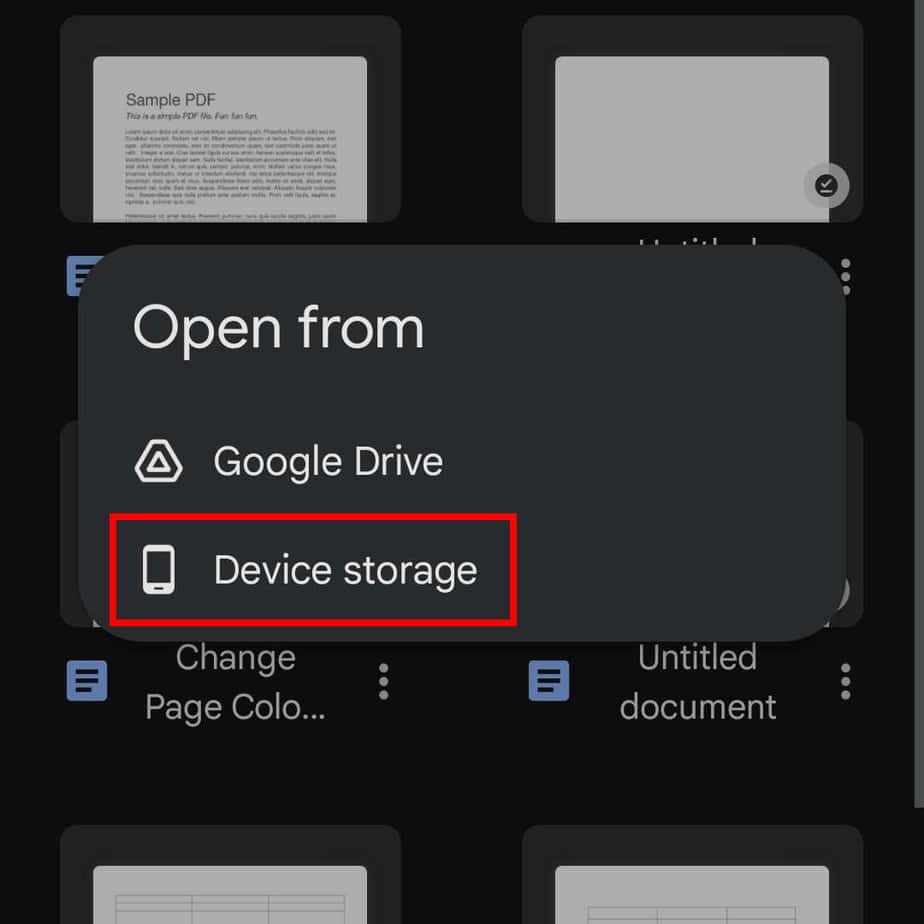 select-device-storage