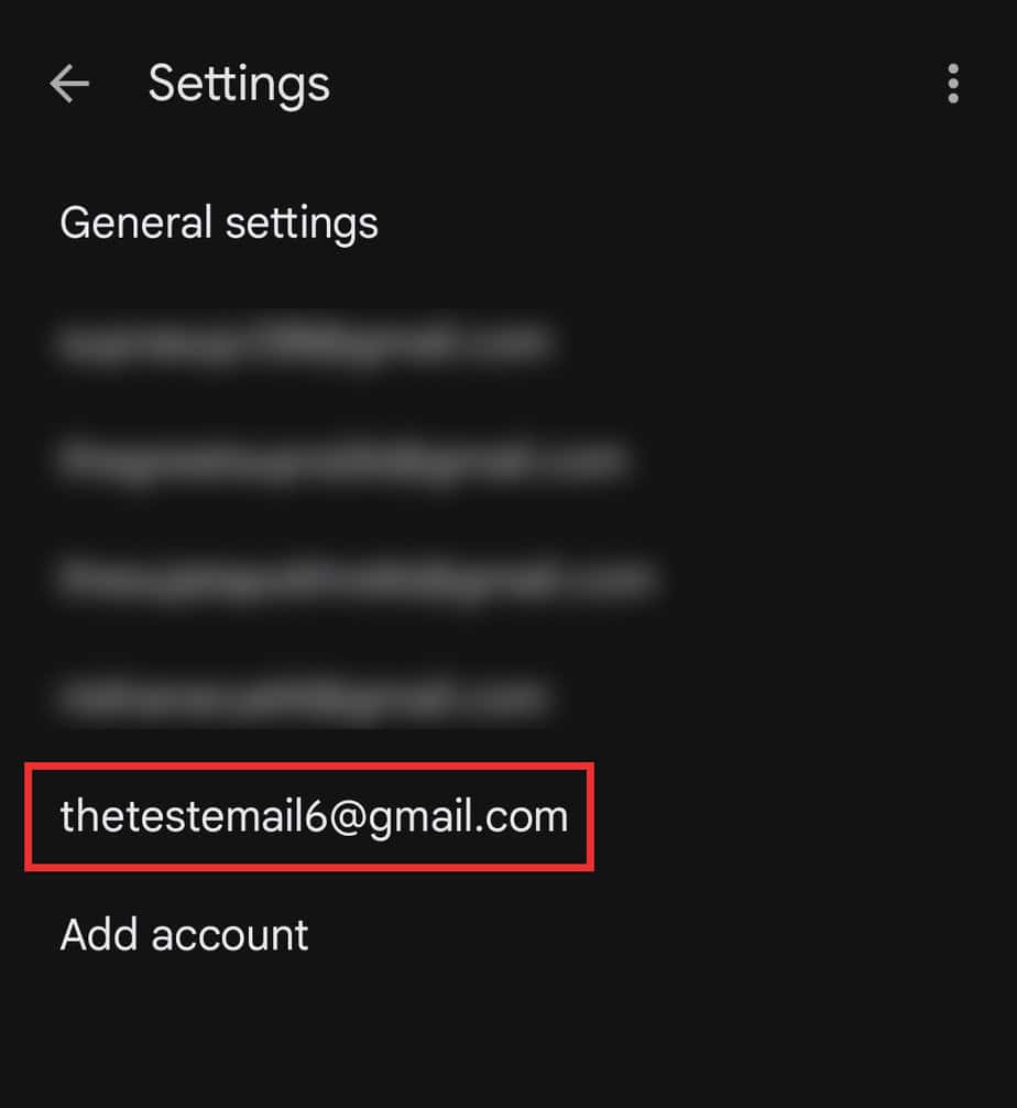 select-the-email-on-android