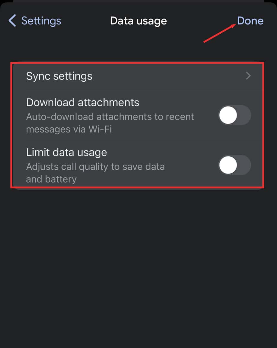 turn-off-sync-settings-and-click-on-done