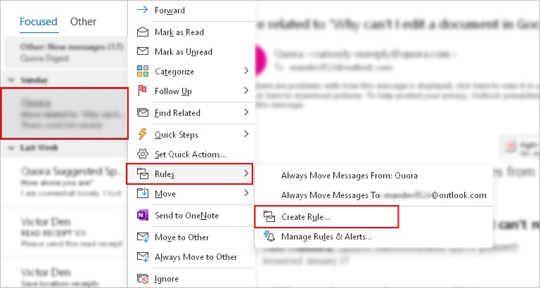 Create-rule-using-existing-message-Outlook