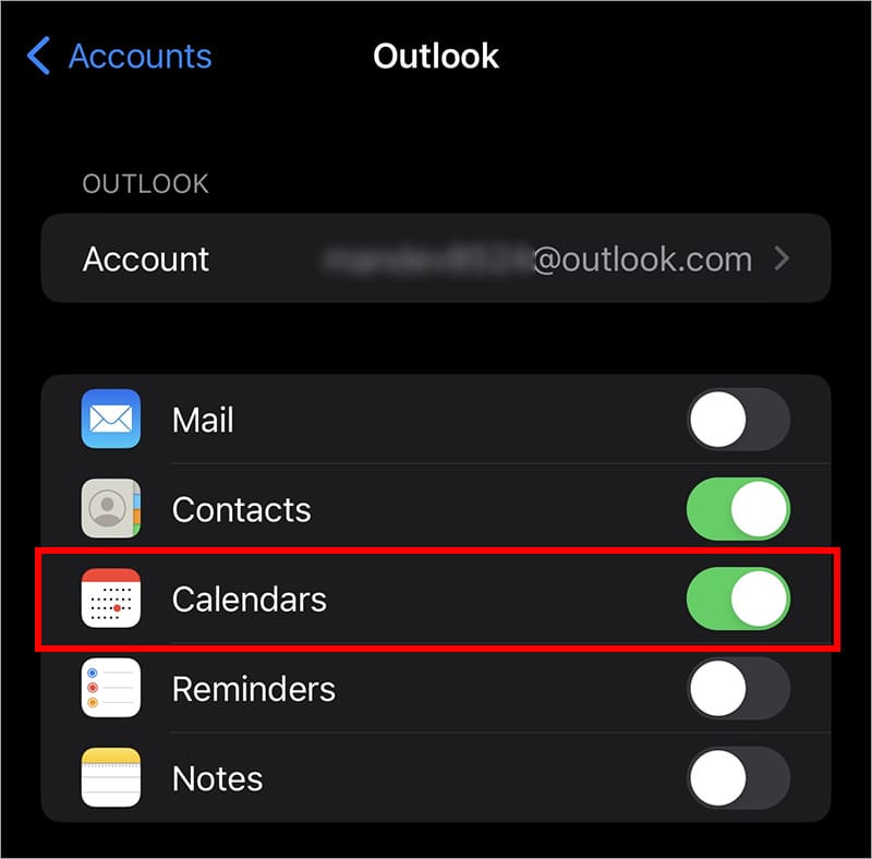 Enable-Outlook-calendar-iPhone-iOS