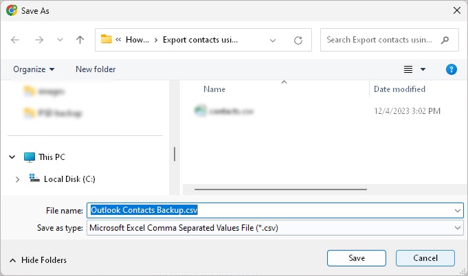 Export-CSV-file-Outlook-contacts