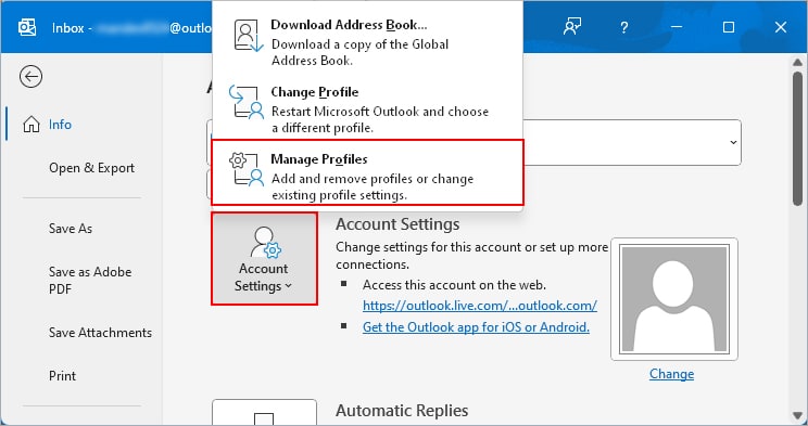 Manage-profiles-Outlook