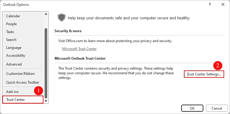 Open-Trust-Center-Outlook-Desktop
