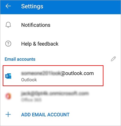 Select-Outlook-account-having-sync-issues