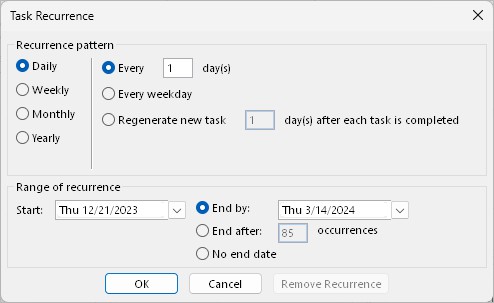 Specify-recurrence-pattern-Outlook-task