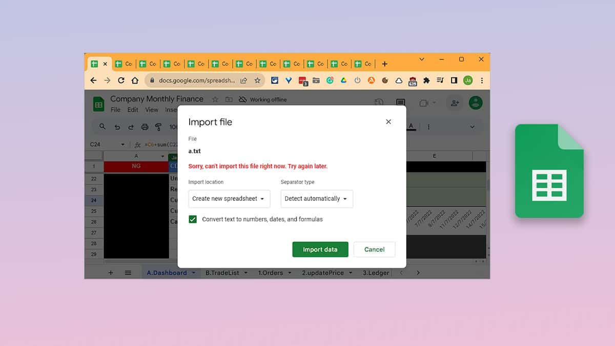 9 Ways to Fix Google Sheets Not Working