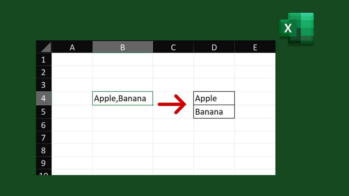 How To Split Excel Cell Into Two Rows In Excel