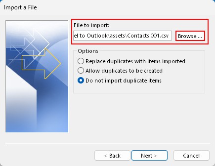 Browse-and-open-CSV-file-containing-contacts