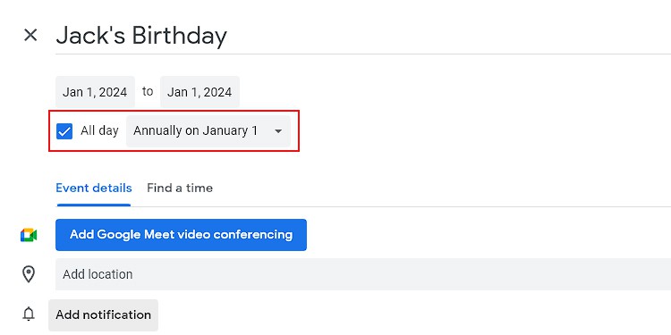 Enter-birthday-date-and-make-it-recurring-Google-Calendar