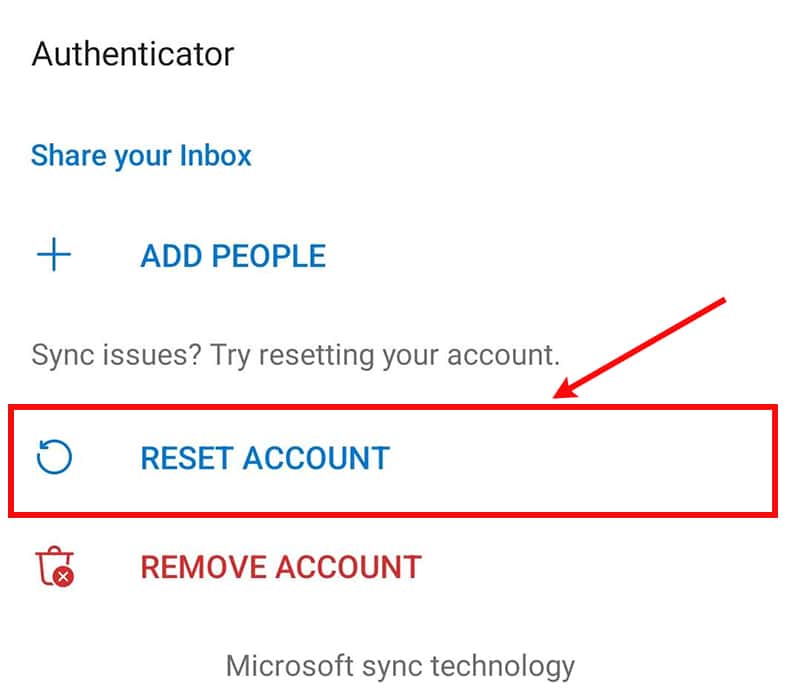 Reset-Outlook-account-to-resolve-sync-issues