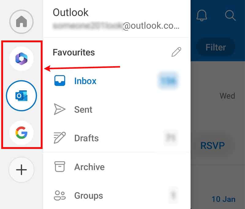 Switch-accounts-Outlook-mobile-app
