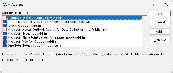 Uncheck-to-Disable-Outlook-add-ins