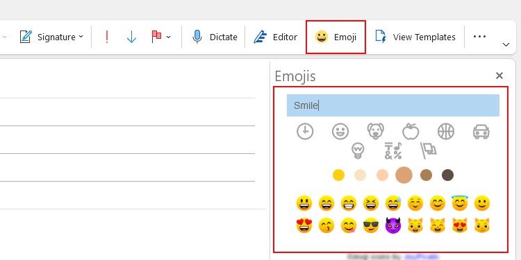 Insert-emoji-from-add-in-Outlook desktop